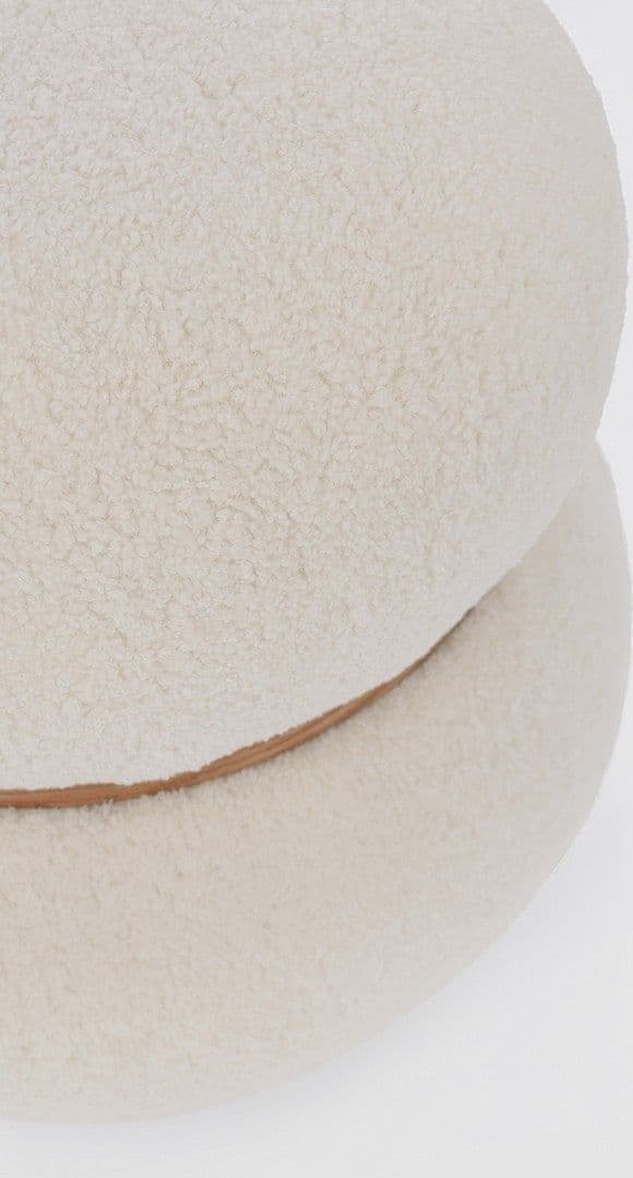 Poltrona Pouf "Mirka" per interno, con struttura in mdf da Ø43 x 40h cm in Ottomane e poggiapiedi Decor Space - Altamura, commercioVirtuoso.it