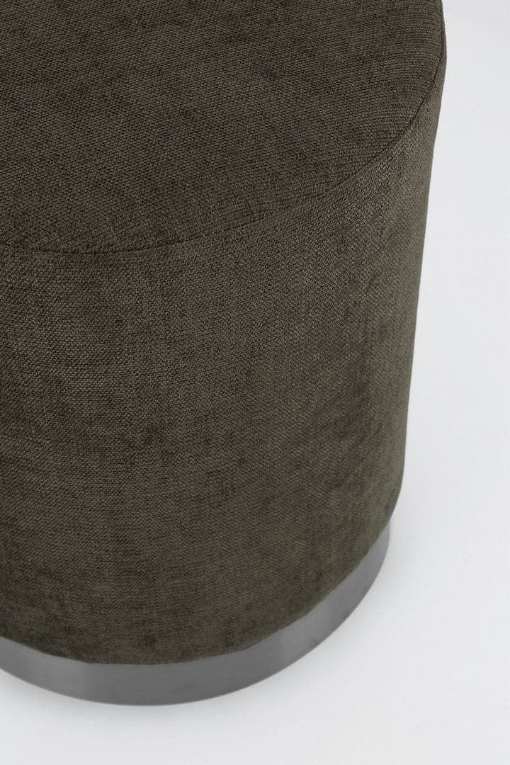 Poltrona Pouf "Ernestine" per interno, con struttura in legno di pino e mdf da Ø35 x 42h cm in Ottomane e poggiapiedi Decor Space - Altamura, commercioVirtuoso.it