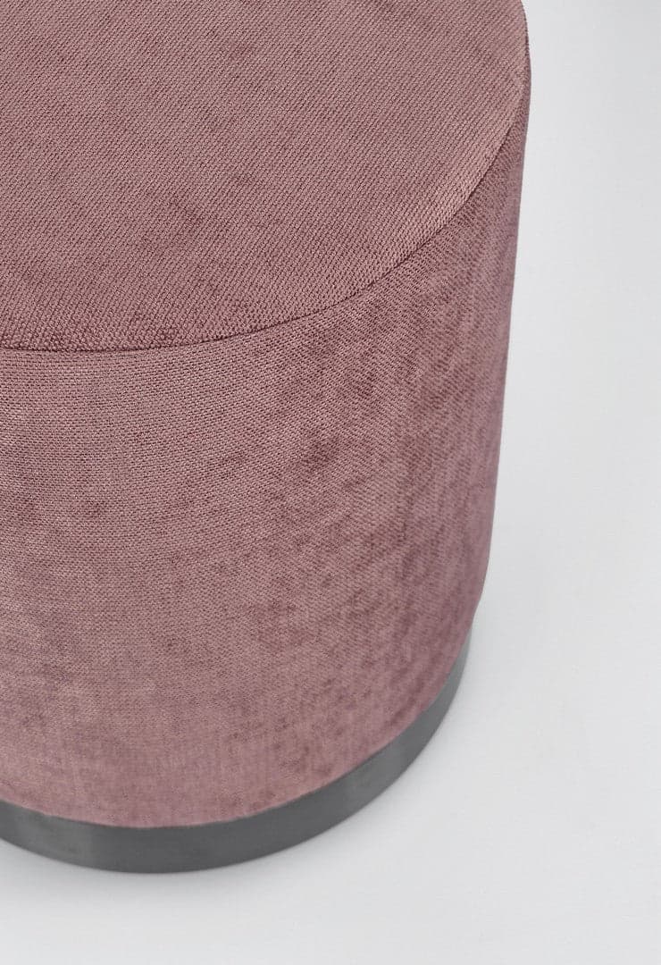 Poltrona Pouf "Ernestine" per interno, con struttura in legno di pino e mdf da Ø35 x 42h cm in Ottomane e poggiapiedi Decor Space - Altamura, commercioVirtuoso.it