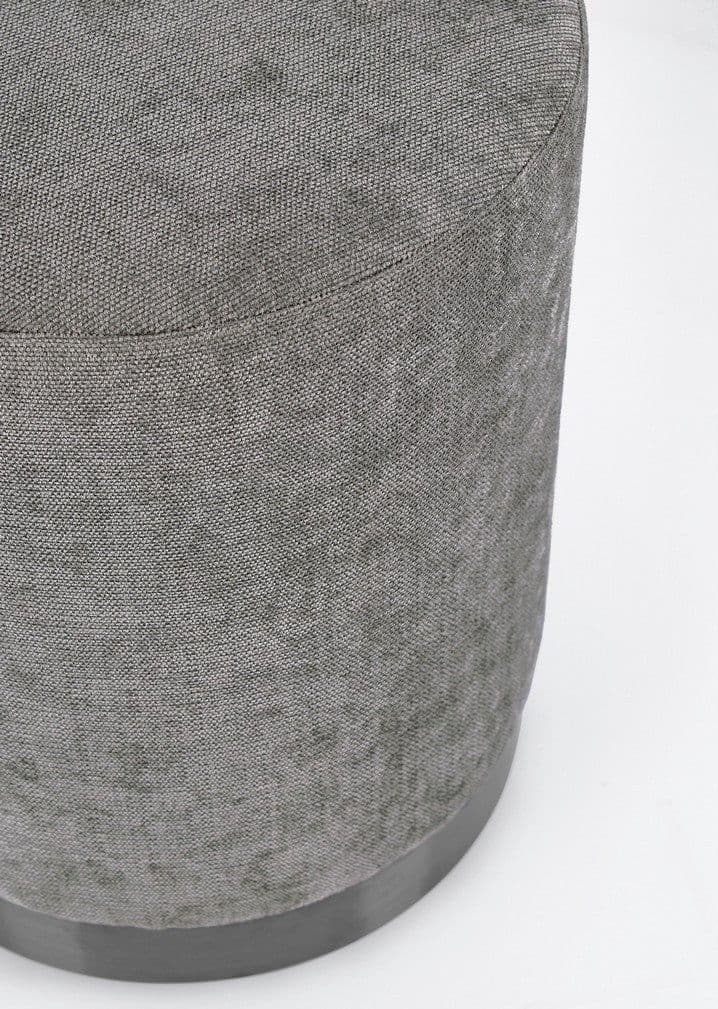 Poltrona Pouf "Ernestine" per interno, con struttura in legno di pino e mdf da Ø35 x 42h cm in Ottomane e poggiapiedi Decor Space - Altamura, commercioVirtuoso.it