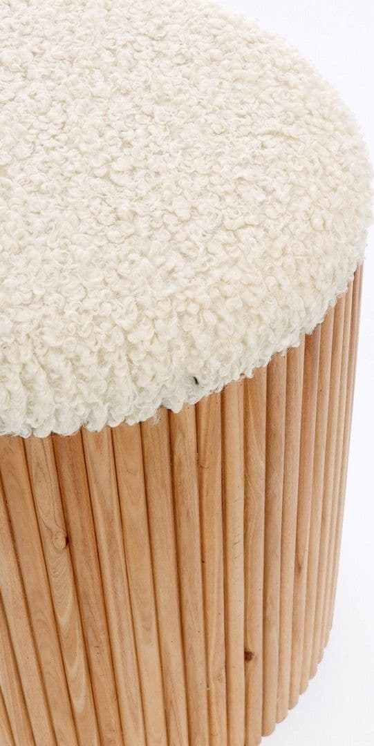 Poltrona Pouf "Neda" per interno, con struttura in mdf e compensato, set da 2 pezzi in Ottomane e poggiapiedi Decor Space - Altamura, commercioVirtuoso.it