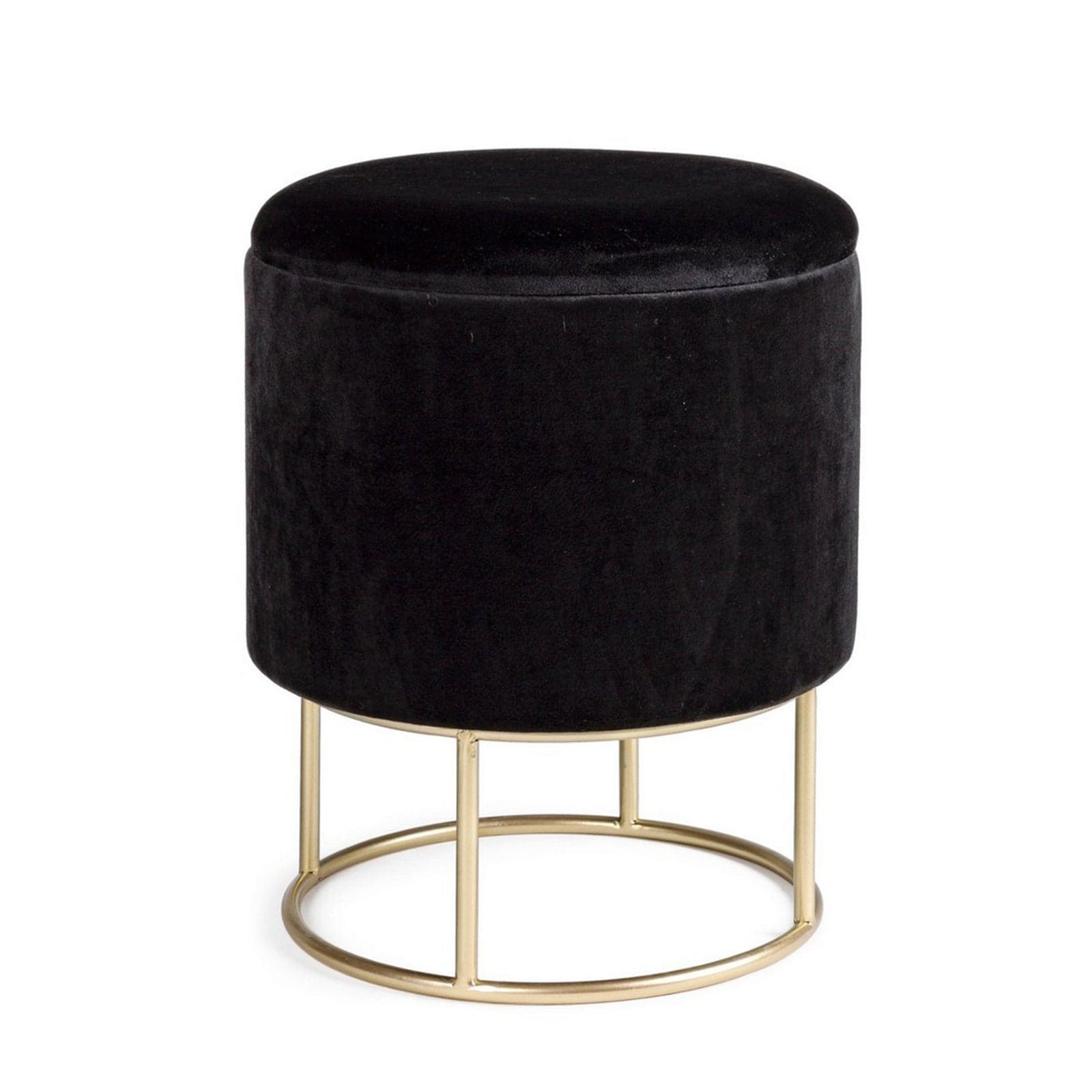Poltrona Pouf "Polina" per interno, con struttura in mdf e compensato da Ø34.5x45h cm in Ottomane e poggiapiedi Decor Space - Altamura, commercioVirtuoso.it