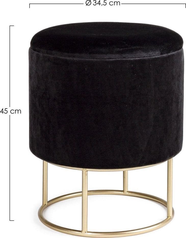Poltrona Pouf "Polina" per interno, con struttura in mdf e compensato da Ø34.5x45h cm in Ottomane e poggiapiedi Decor Space - Altamura, commercioVirtuoso.it