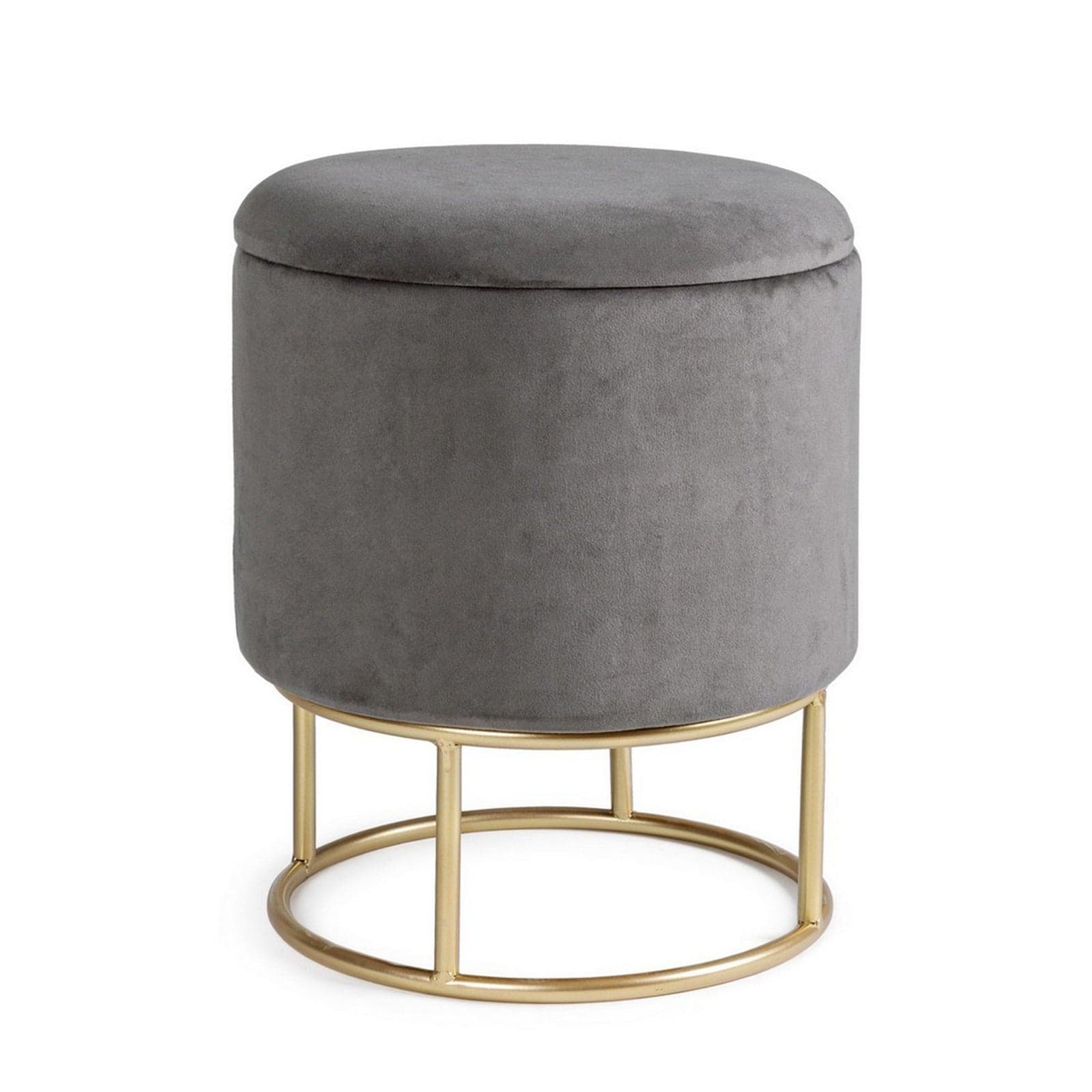 Poltrona Pouf "Polina" per interno, con struttura in mdf e compensato da Ø34.5x45h cm in Ottomane e poggiapiedi Decor Space - Altamura, commercioVirtuoso.it
