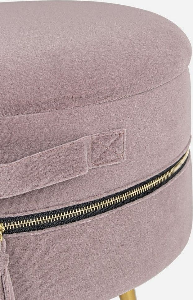 Poltrona Pouf "Pavlina" per interno, con struttura in mdf e compensato set da 2 pezzi in Ottomane e poggiapiedi Decor Space - Altamura, commercioVirtuoso.it