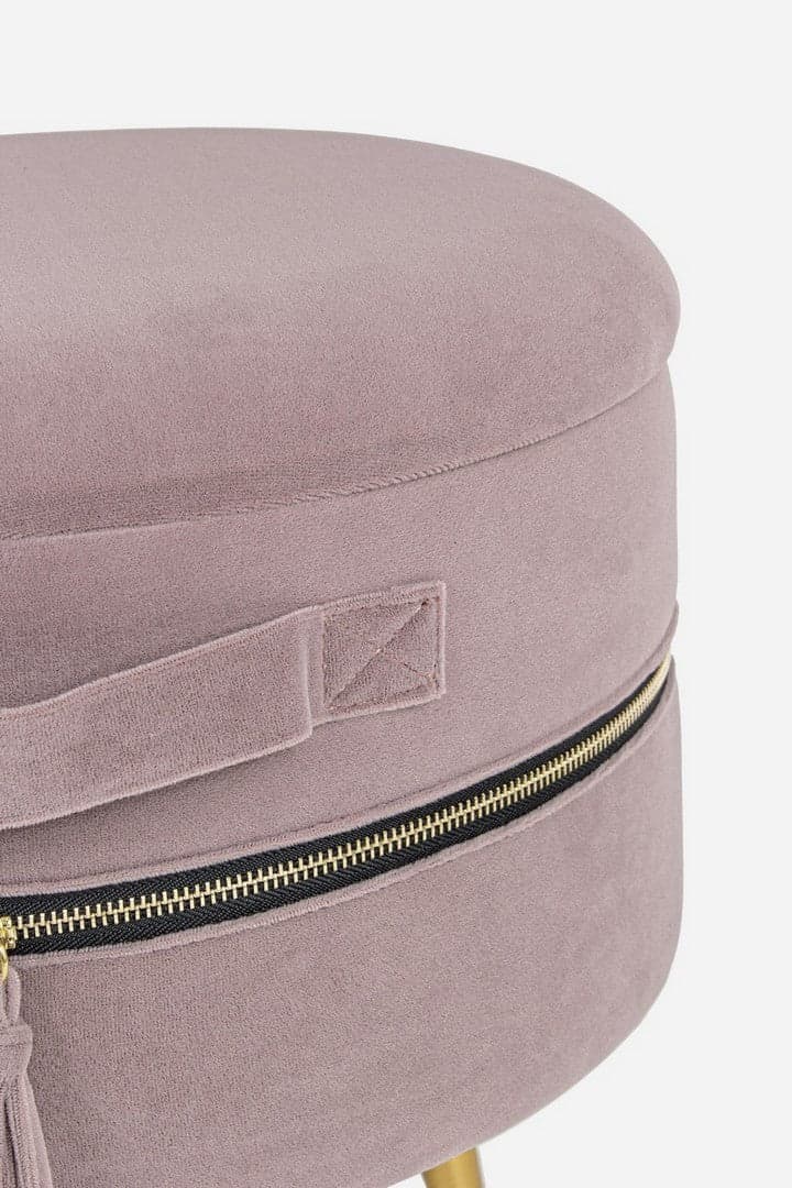 Poltrona Pouf "Pavlina" per interno, con struttura in mdf e compensato set da 2 pezzi in Ottomane e poggiapiedi Decor Space - Altamura, commercioVirtuoso.it