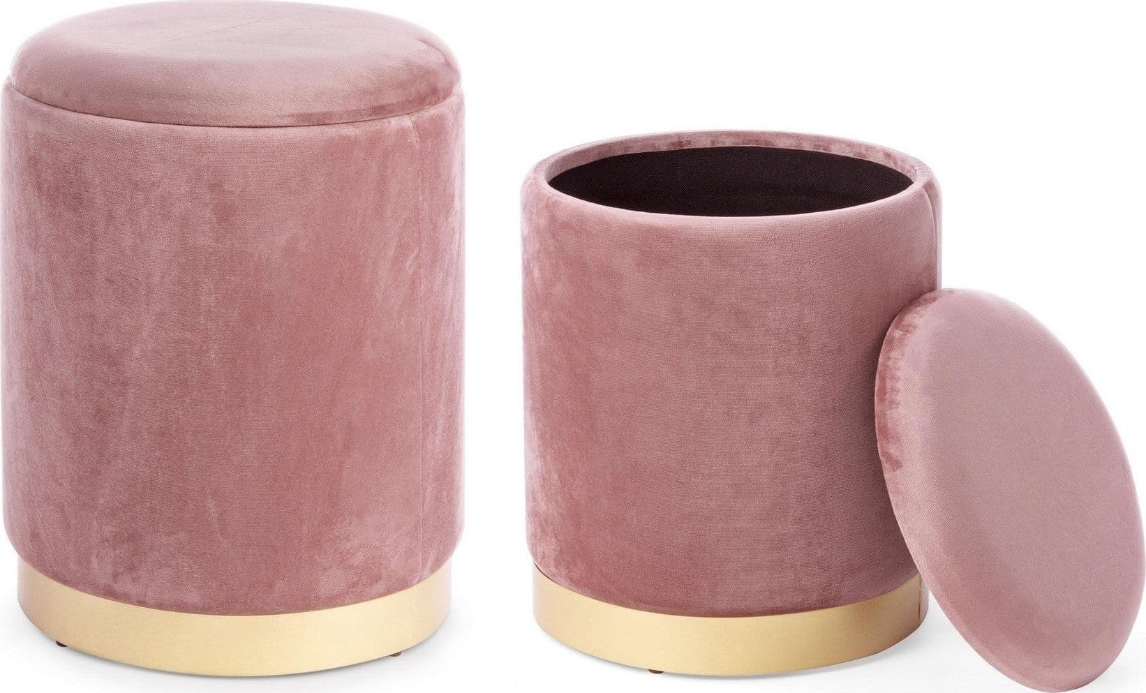 Poltrona Pouf "Polina" per interno, con struttura In mdf e compensato, Set da 2 pezzi in Ottomane e poggiapiedi Decor Space - Altamura, commercioVirtuoso.it