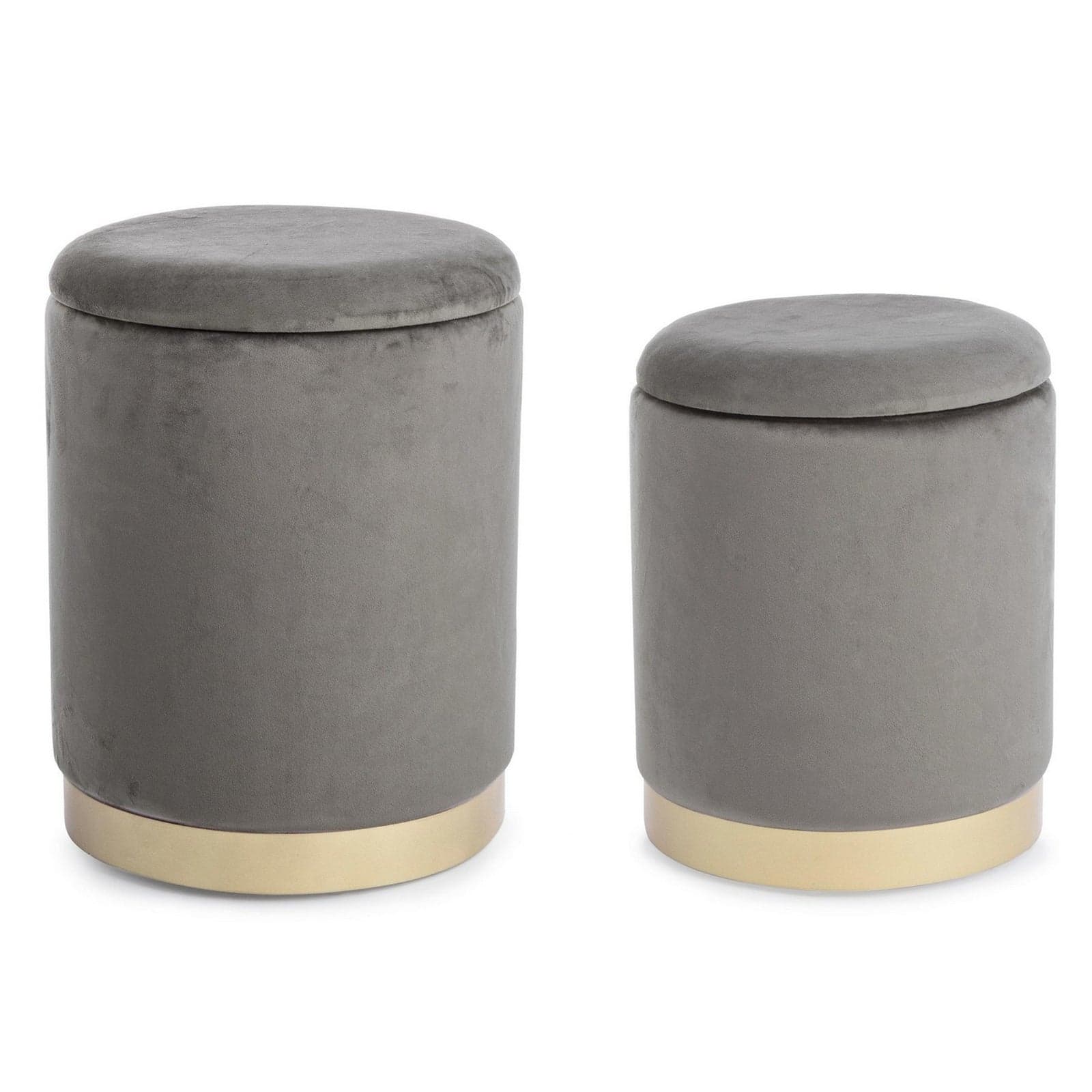 Poltrona Pouf "Polina" per interno, con struttura In mdf e compensato, Set da 2 pezzi in Ottomane e poggiapiedi Decor Space - Altamura, commercioVirtuoso.it