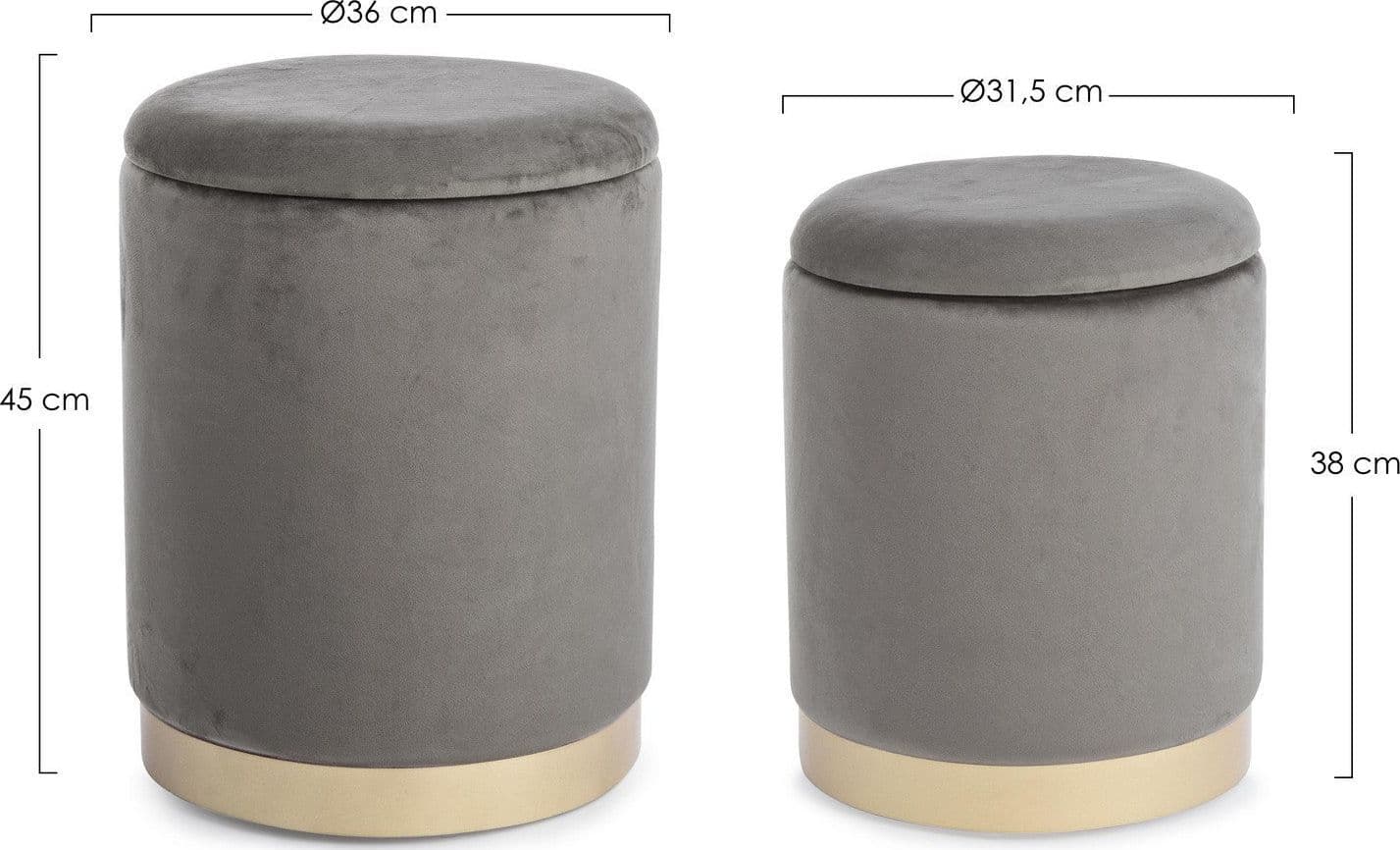Poltrona Pouf "Polina" per interno, con struttura In mdf e compensato, Set da 2 pezzi in Ottomane e poggiapiedi Decor Space - Altamura, commercioVirtuoso.it