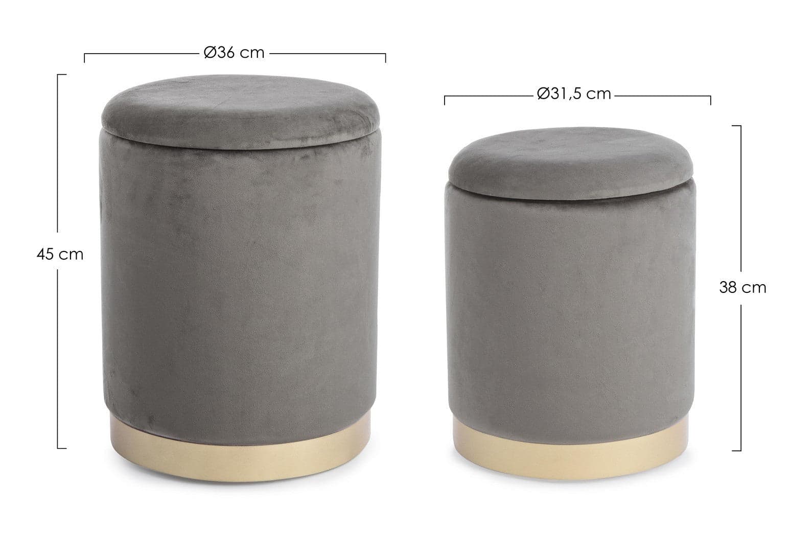 Poltrona Pouf "Polina" per interno, con struttura In mdf e compensato, Set da 2 pezzi in Ottomane e poggiapiedi Decor Space - Altamura, commercioVirtuoso.it