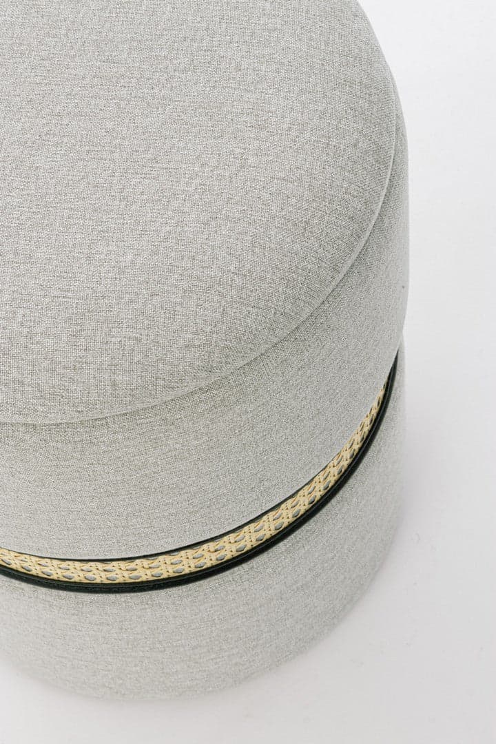 Poltrona Pouf "Karina" per interno, con struttura in mdf e compensato, set da 2 pezzi in Ottomane e poggiapiedi Decor Space - Altamura, commercioVirtuoso.it