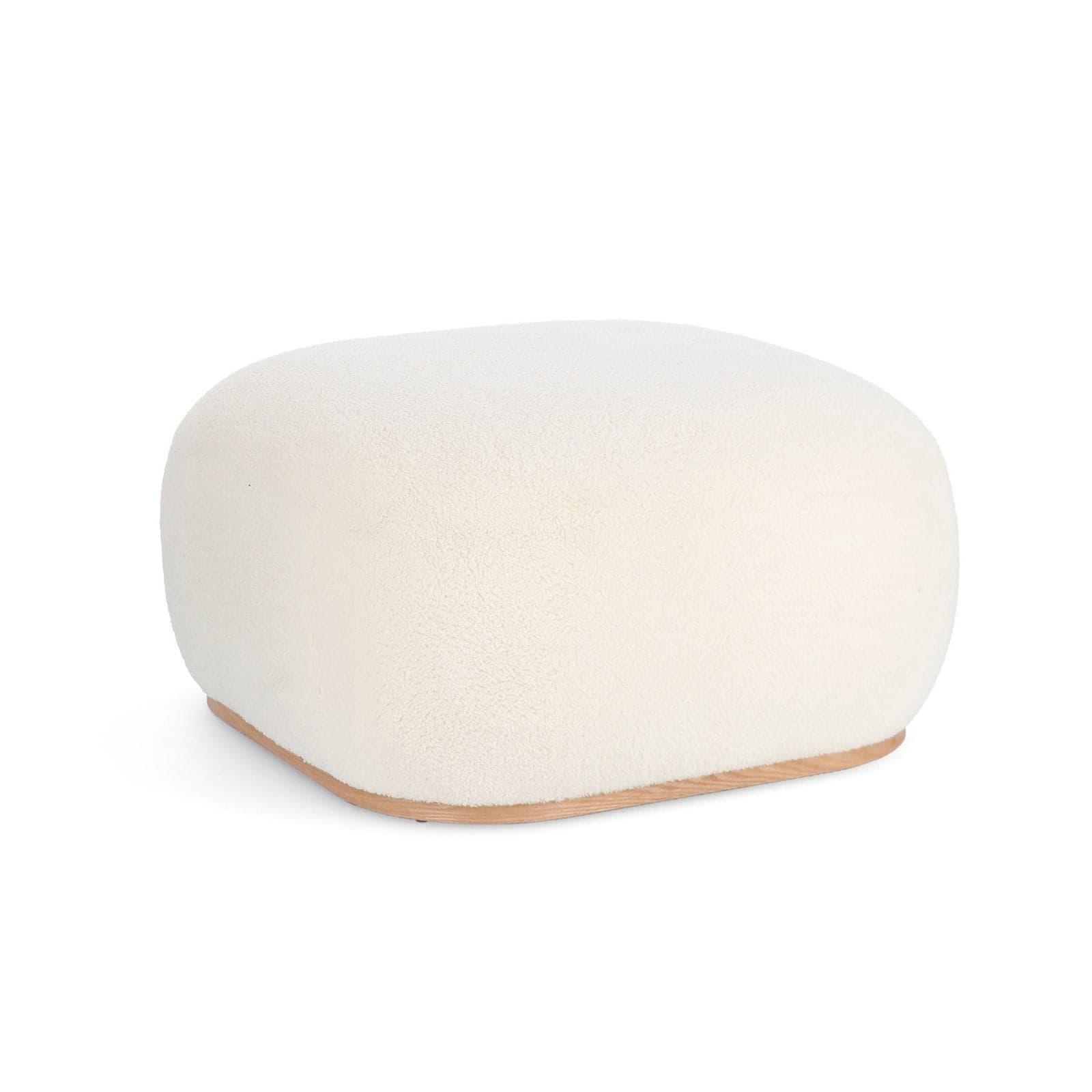 Poltrona Pouf "Miriana" per interno, con struttura in mdf da Ø68.5 x 36h cm in Ottomane e poggiapiedi Decor Space - Altamura, commercioVirtuoso.it
