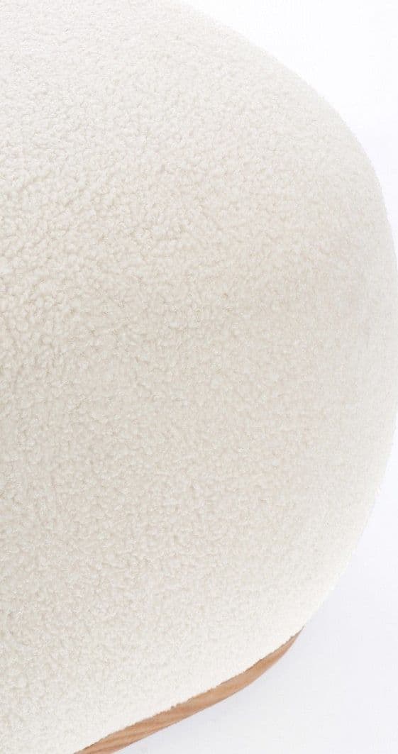 Poltrona Pouf "Miriana" per interno, con struttura in mdf da Ø68.5 x 36h cm in Ottomane e poggiapiedi Decor Space - Altamura, commercioVirtuoso.it
