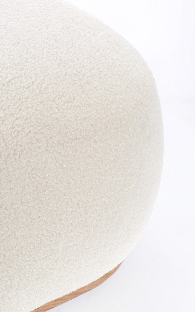 Poltrona Pouf "Miriana" per interno, con struttura in mdf da Ø68.5 x 36h cm in Ottomane e poggiapiedi Decor Space - Altamura, commercioVirtuoso.it