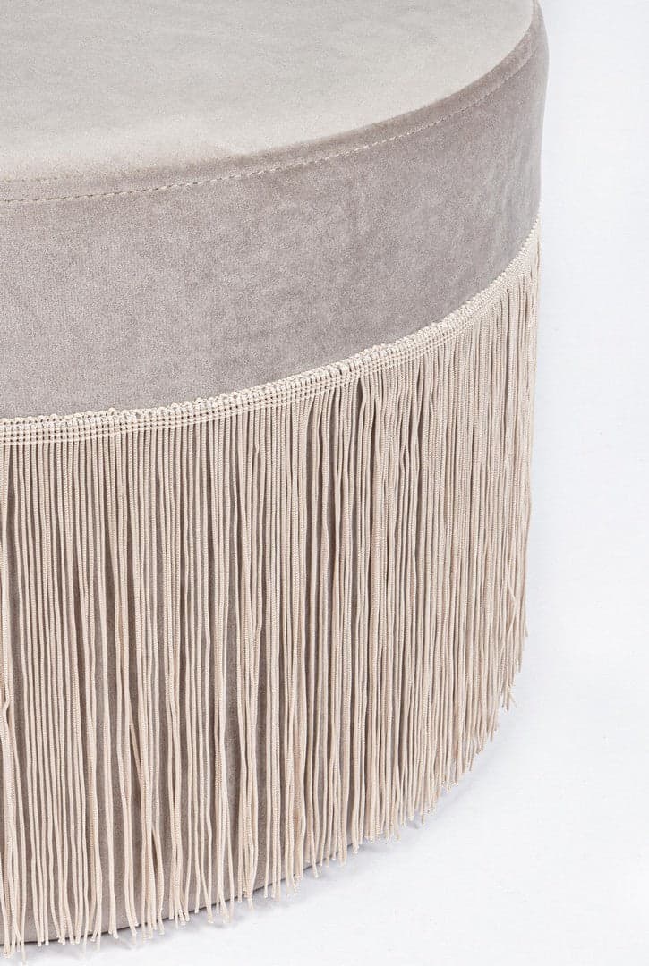 Poltrona Pouf "Leilani" per interno, con struttura in mdf e compensato da Ø45 x 30h cm in Ottomane e poggiapiedi Decor Space - Altamura, commercioVirtuoso.it