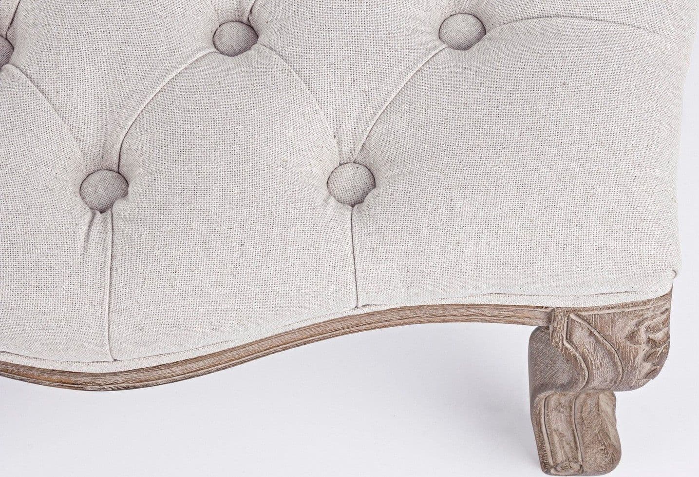 Poltrona Pouf "Diva" per interno, con struttura in rubber wood da 53x42x38cm - 7