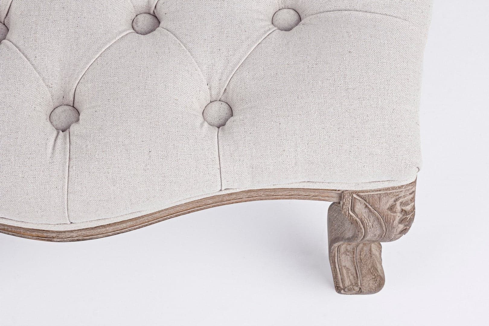 Poltrona Pouf "Diva" per interno, con struttura in rubber wood da 53x42x38cm in Ottomane e poggiapiedi Decor Space - Altamura, commercioVirtuoso.it