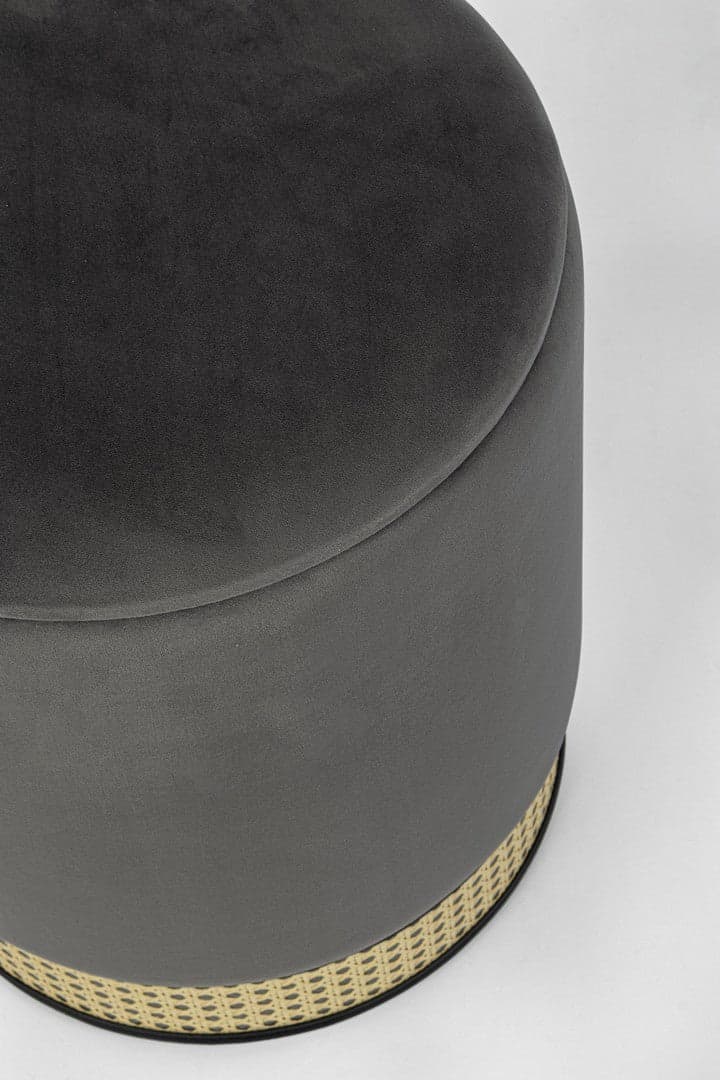 Poltrona Pouf "Milena" per interno, con struttura in mdf e compensato, set da 2 pezzi in Ottomane e poggiapiedi Decor Space - Altamura, commercioVirtuoso.it
