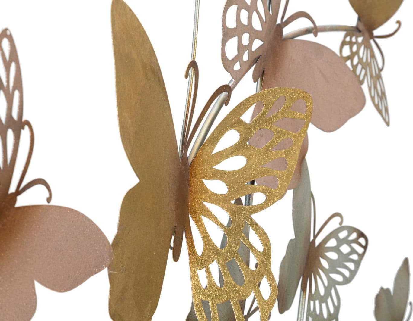 Pannello decorativo farfalle da muro in ferro per decorazioni ambienti in Sculture a parete Decor Space - Altamura, commercioVirtuoso.it