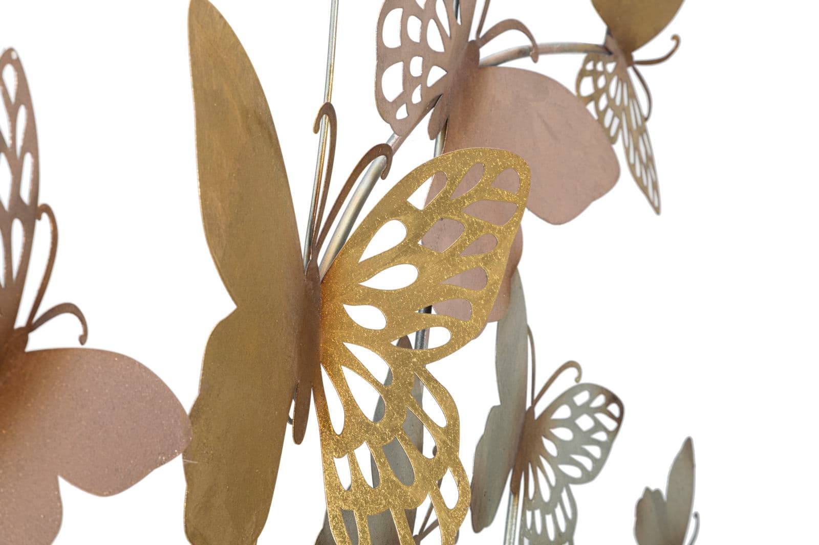 Pannello decorativo farfalle da muro in ferro per decorazioni ambienti in Sculture a parete Decor Space - Altamura, commercioVirtuoso.it