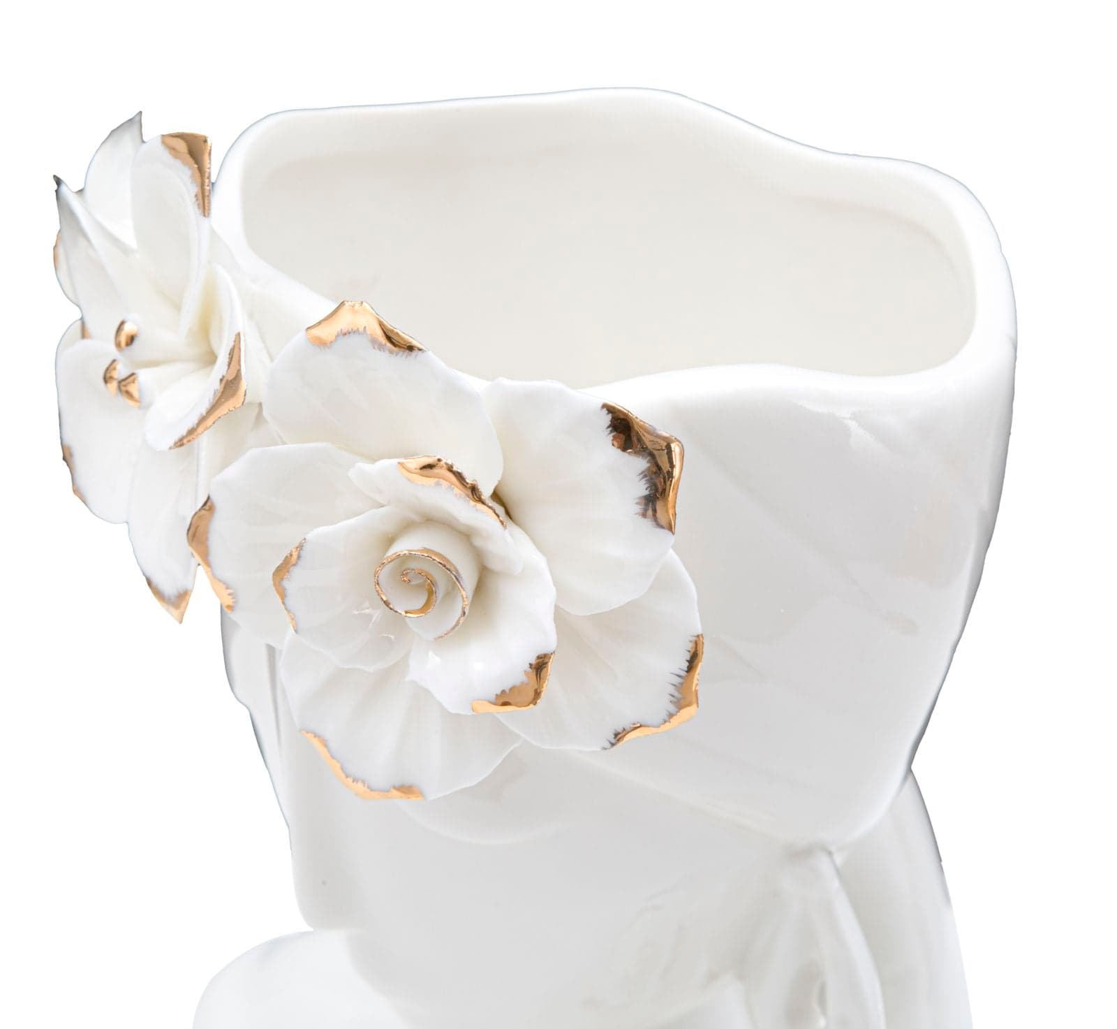 Vaso giovane donna in porcellana bianca per decorazioni ambienti in Vasi Decor Space - Altamura, commercioVirtuoso.it