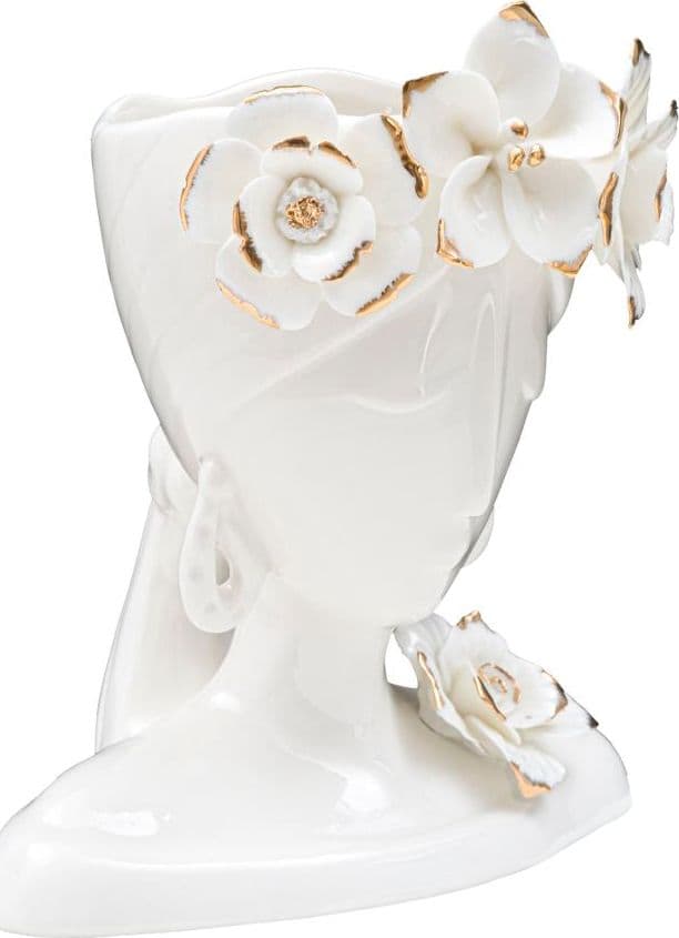 Vaso giovane donna in porcellana bianca per decorazioni ambienti in Vasi Decor Space - Altamura, commercioVirtuoso.it