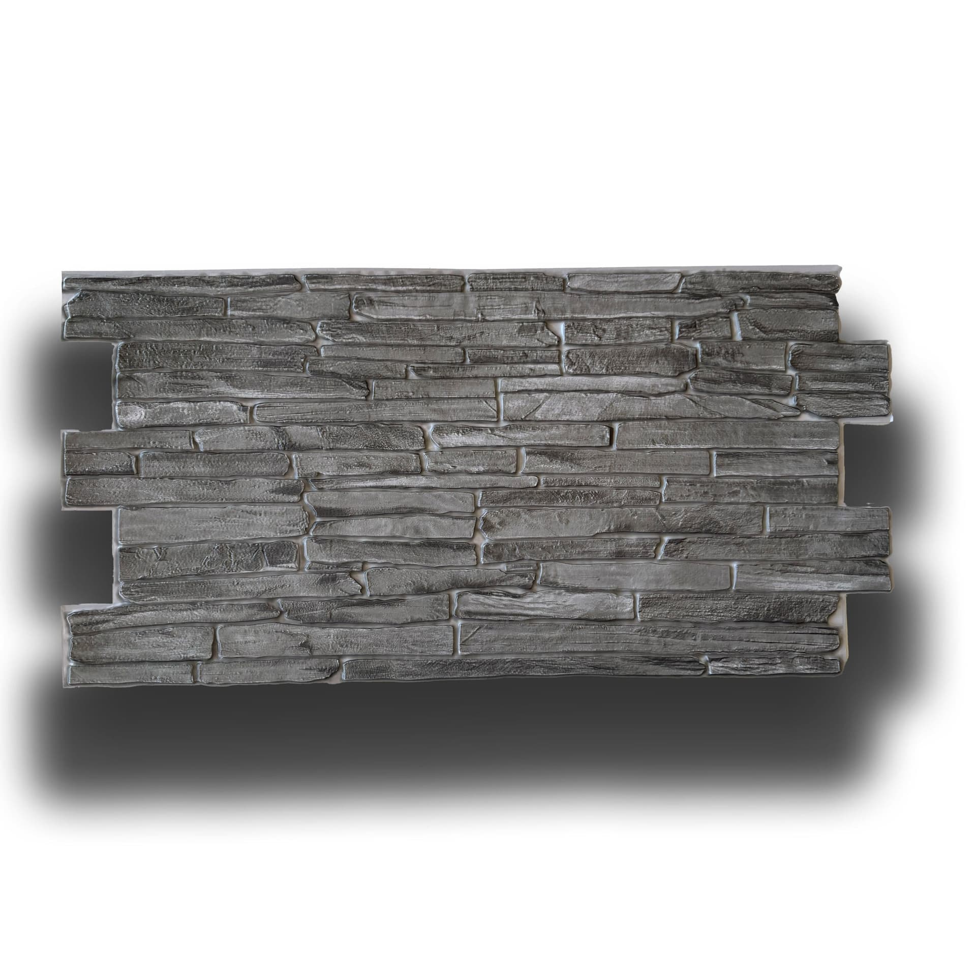 Pannelli 3D Rivestimento a parete in PVC effetto PIETRA MATTONI GRIGIA 96x48cm Realistici, isolanti, idrorepellenti. - 4