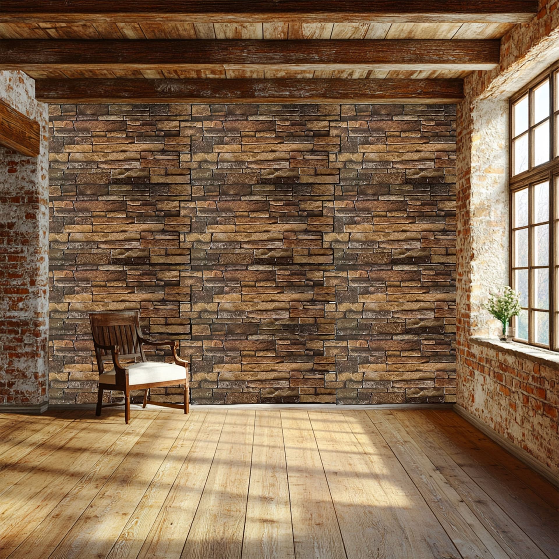 Pannelli 3D Rivestimento a parete in PVC effetto PIETRA PIATTA 96x48cm Realistici, isolanti, idrorepellenti. in Decorazioni a parete Eternal Parquet - Ariano Irpino, commercioVirtuoso.it