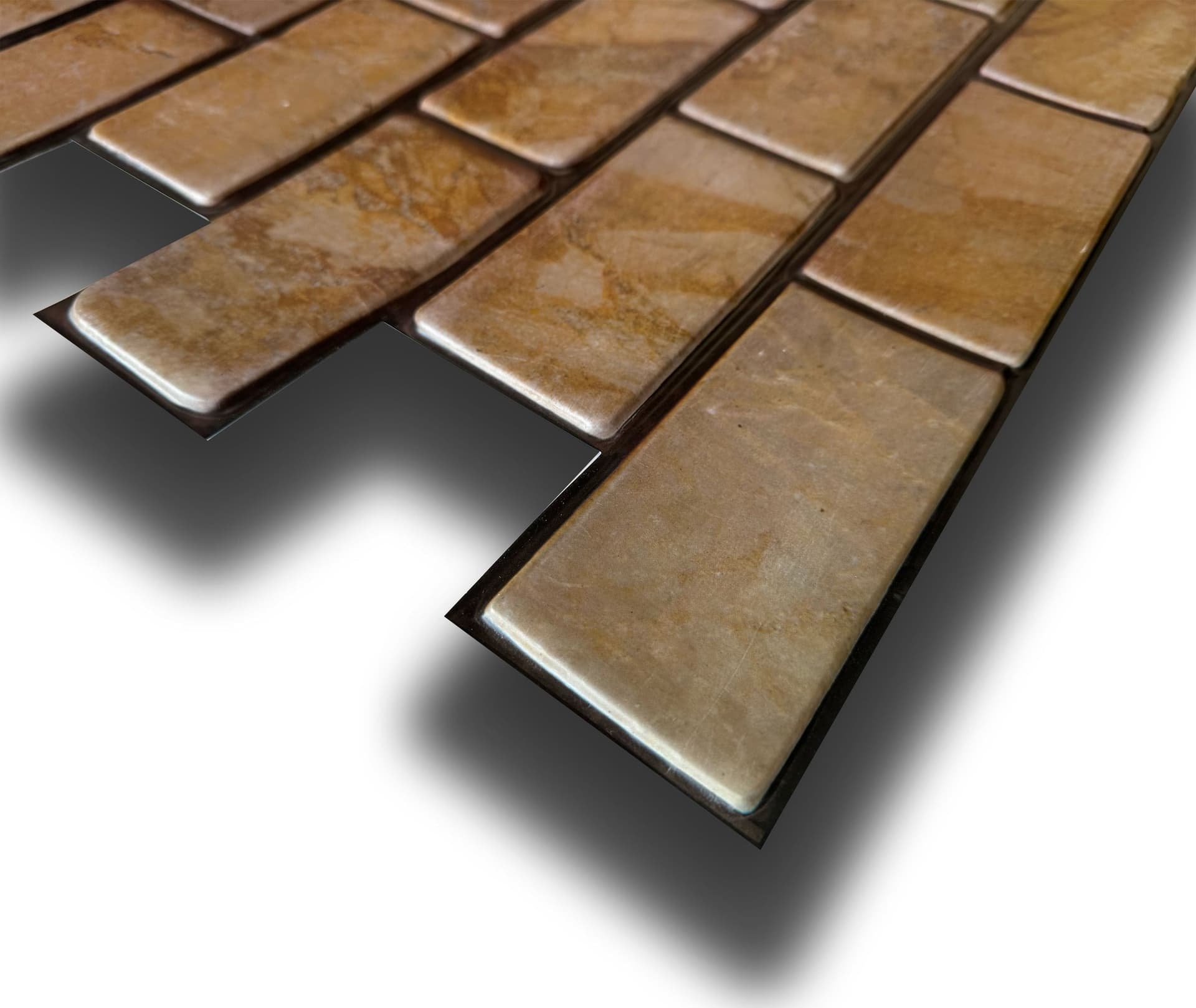 Pannelli 3D Rivestimento a parete in PVC effetto MATTONI TERRA 96x48cm Realistici, isolanti, idrorepellenti. in Decorazioni a parete Eternal Parquet - Ariano Irpino, commercioVirtuoso.it