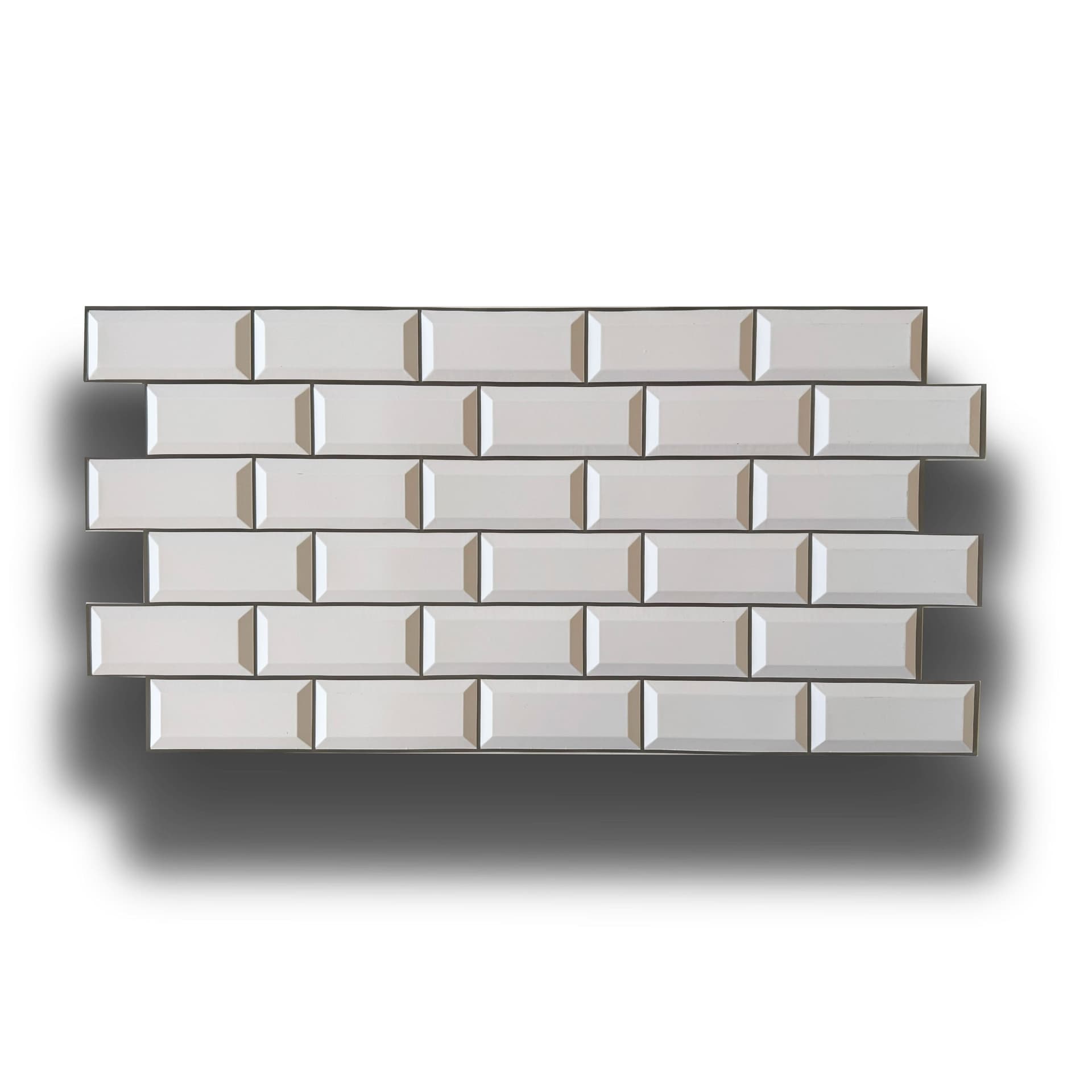 Pannelli 3D Rivestimento a parete in PVC effetto PIASTRELLE FUGATE 96x48cm Realistici, isolanti, idrorepellenti. - 4