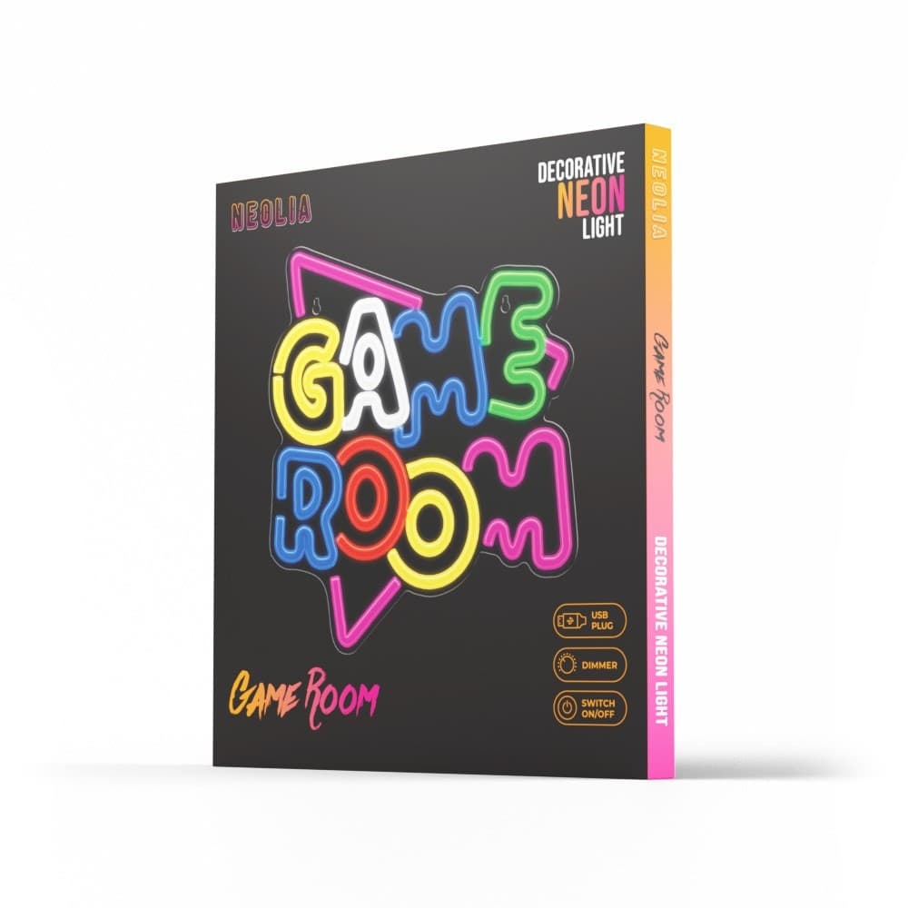 led wall neon game room multicolor connettore usb con regolatore di intensita' dimensioni 400x16x275 - 5