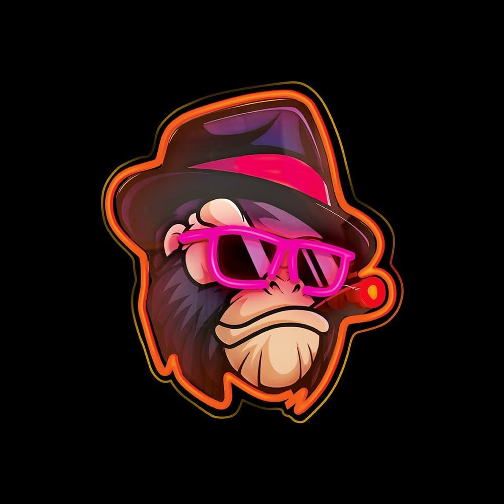 led wall neon monkey multicolor connettore usb con regolatore di intensita' dimensioni 580 x 18 x 250 - 2