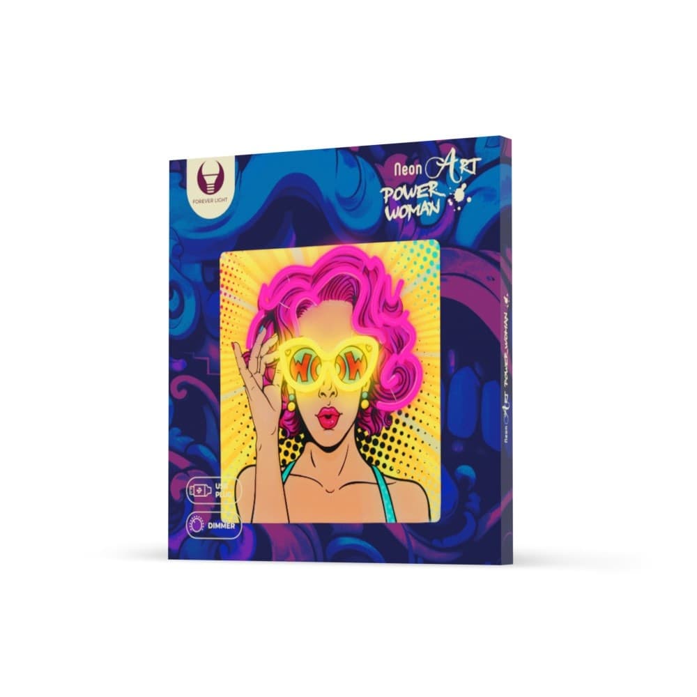 led wall neon women multicolor connettore usb con regolatore di intensita' dimensioni 320 x 18 x 320 - 6