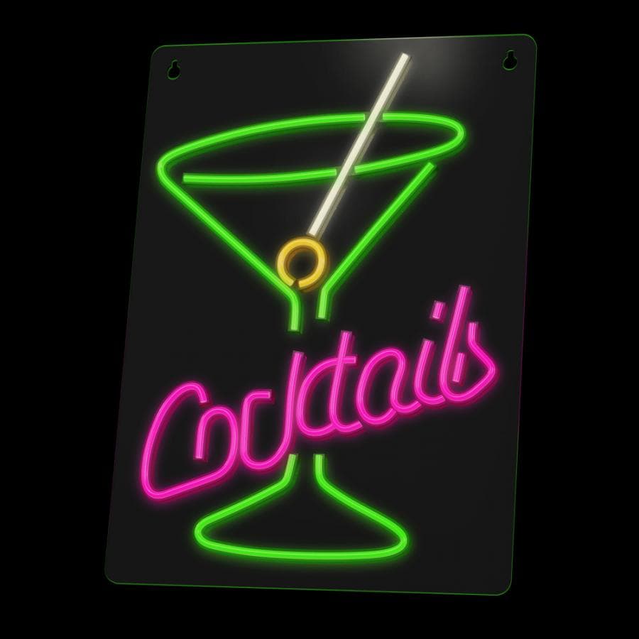 led wall neon coctails multicolor connettore usb con regolatore di intensita' dimensioni 222 x 18 x 420 - 3