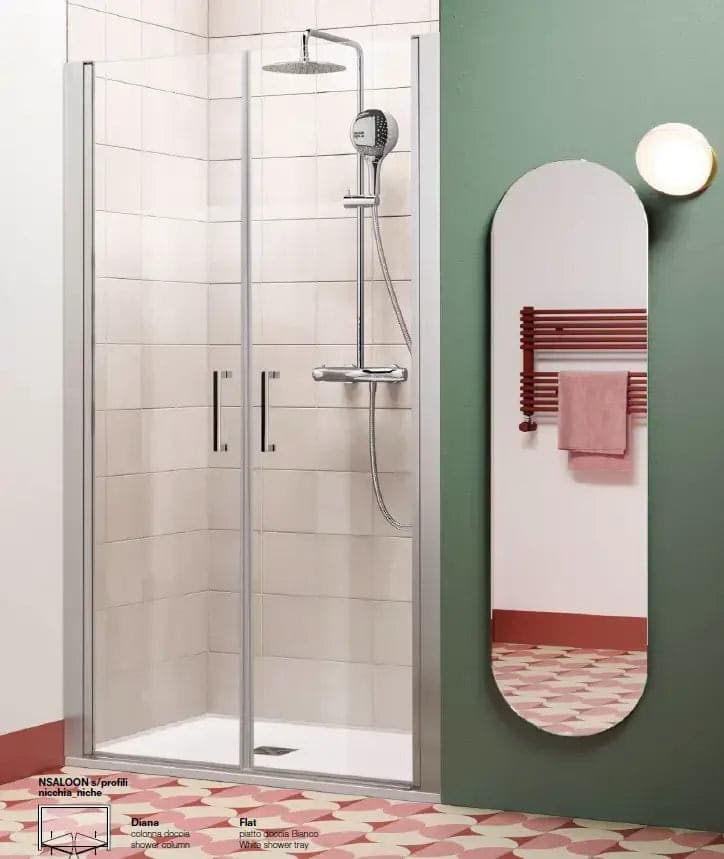 Porta Doccia Saloon 6mm Anticalcare H200 Trasparente - 3