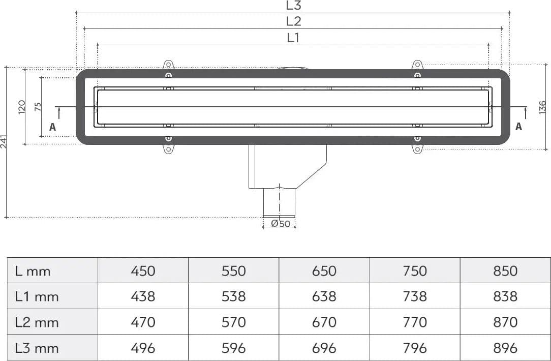 PESTAN - Canalina Di Scarico Doccia Acciaio Inox Nero Opaco - 7