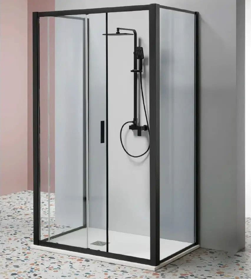 RAPID | Box Doccia Tre Lati 6mm Anta Scorrevole Anticalcare Montaggio Rapido
