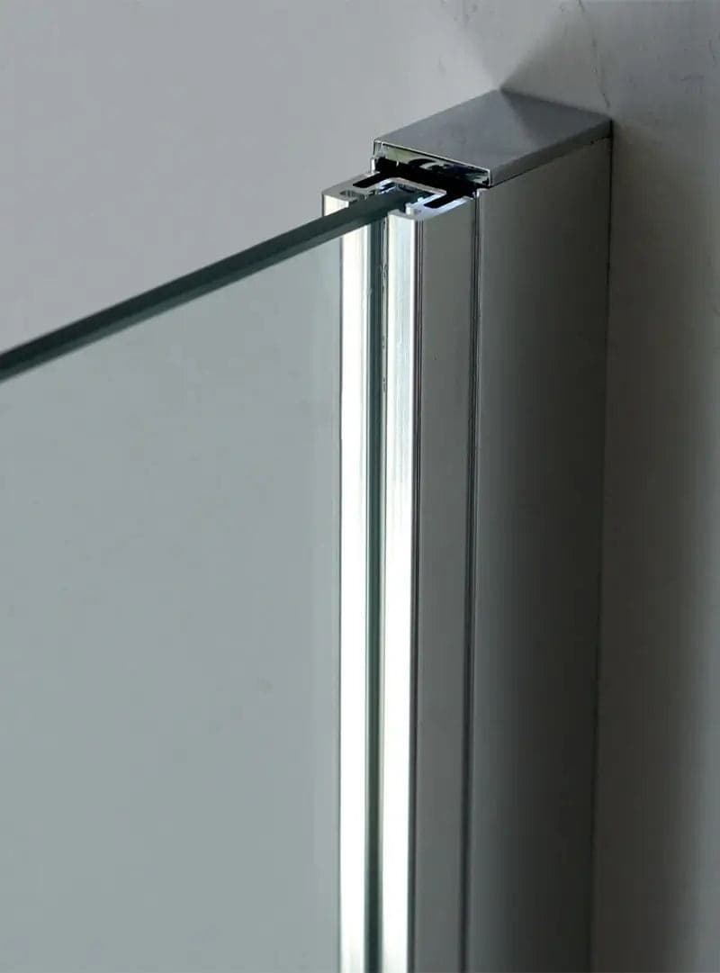 Parete Walk In H200 Anticalcare 8mm Trasparente Profili Bronzo - 4