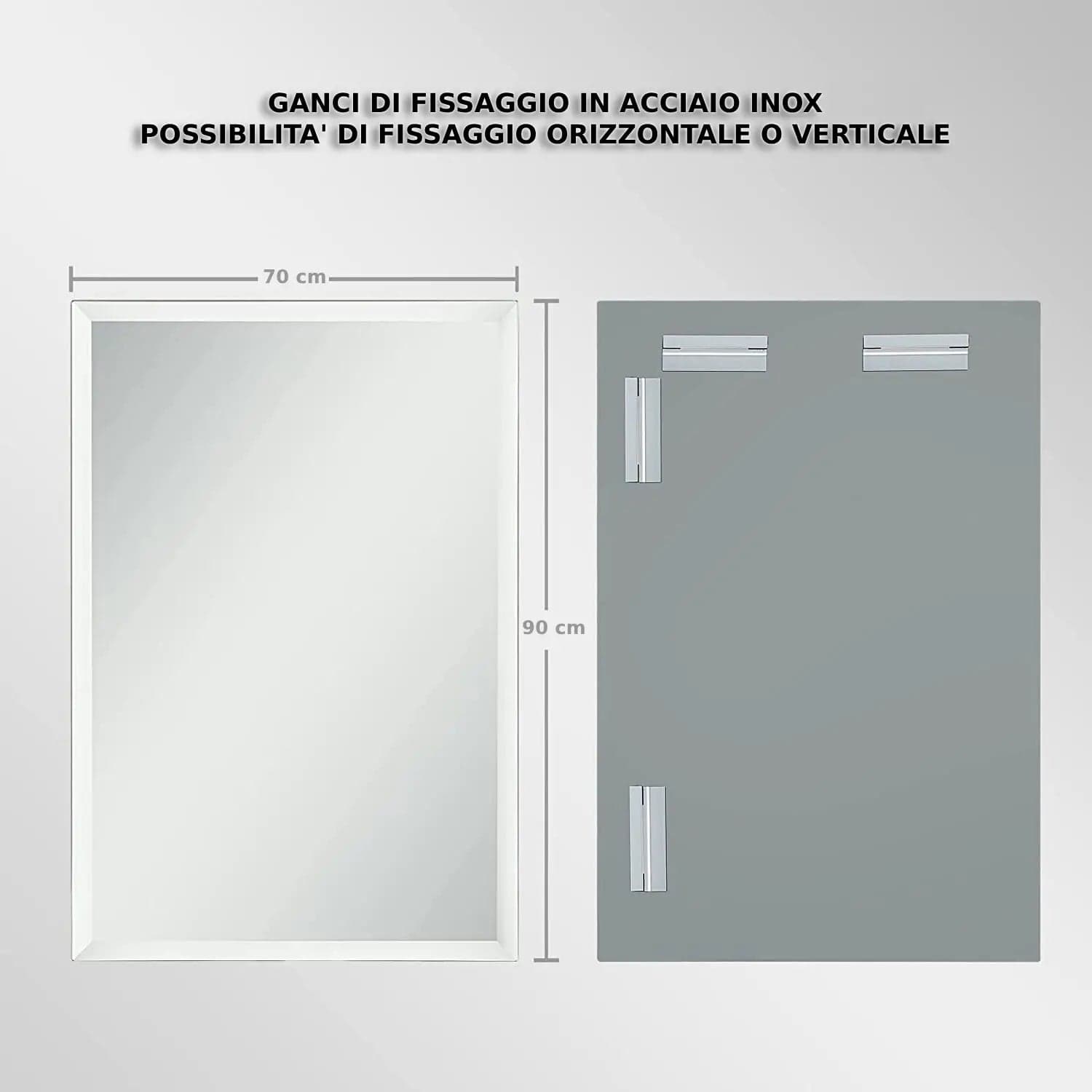 Specchio Rettangolare 70x90 Per Bagno - 4