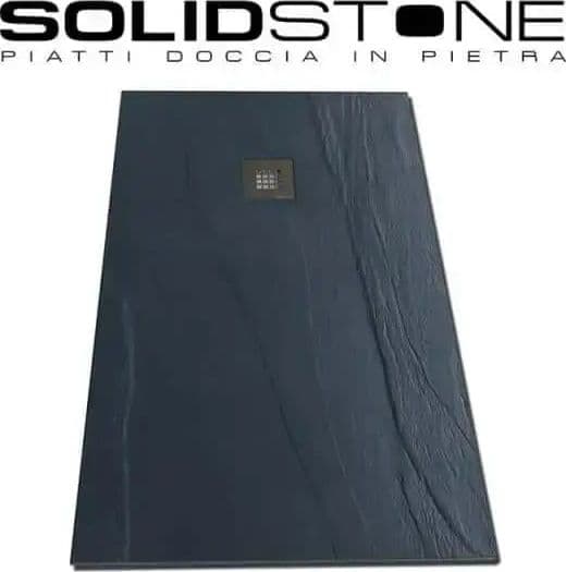 Piatto Doccia Solidstone Mineral Marmo Grafite H2.8cm Effetto Ardesia - 2