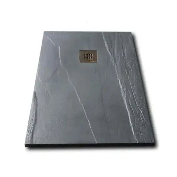 Piatto Doccia Solidstone Mineral Marmo Grafite H2.8cm Effetto Ardesia - 3