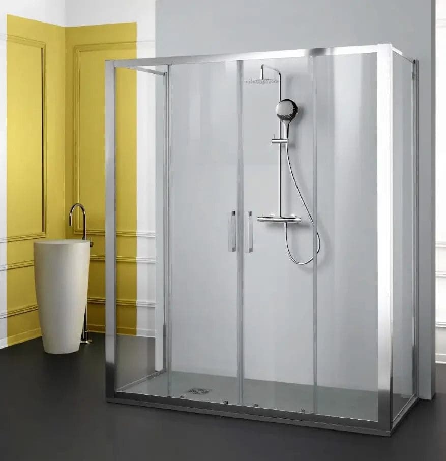 Box Doccia H200 Trasparente Anticalcare Apertura Scorrevole Centrale - 2