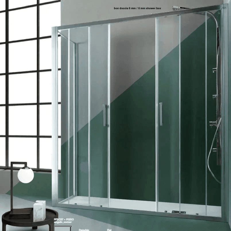 Box Doccia Cristallo Satinato Anticalcare Apertura Centrale H200 - 10