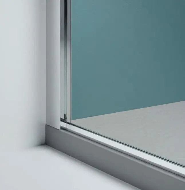 Parete Walk In H200 Anticalcare 8mm Trasparente Profili Oro - 4