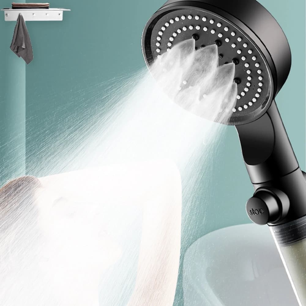 DOCCETTA MULTIGETTO SOFFIONE DOCCIA FILTRATO BAGNO CON PULSANTE MODERNO FILTRO 87527 - 6