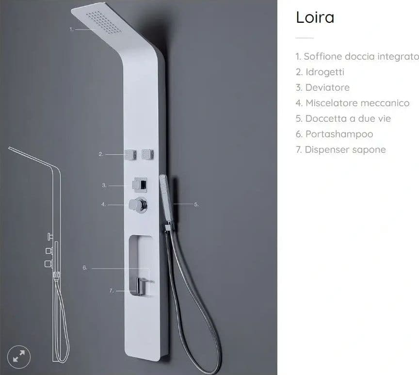Colonna Doccia Idromassaggio Con Dispenser - Loira - 2