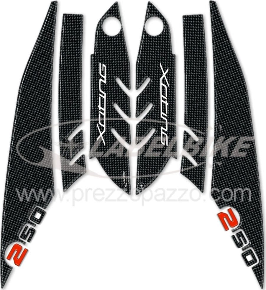 KIT BOOMERANG ADESIVI 3D per Scooter XCITING 250 PROTEZIONI compatibili KYMCO - 2