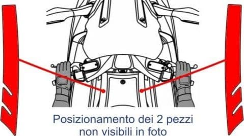 KIT BOOMERANG ADESIVI 3D per Scooter XCITING 250 PROTEZIONI compatibili KYMCO - 3