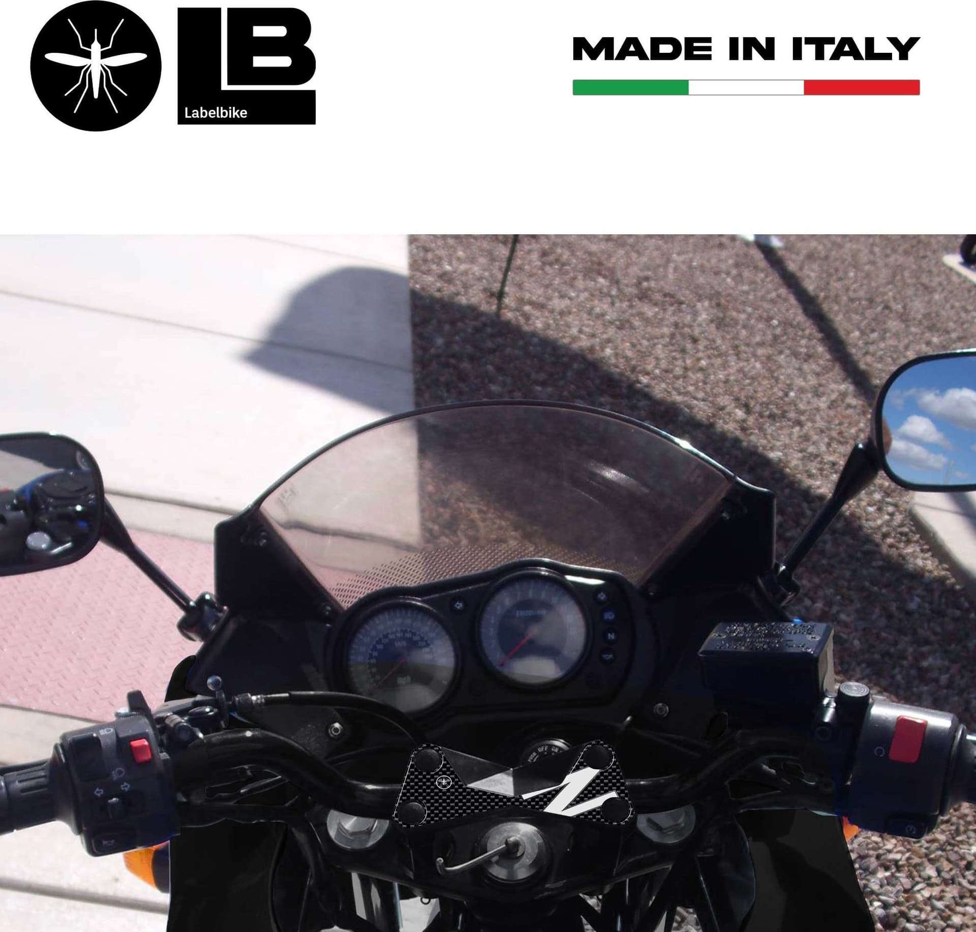Protezione 3D Piastra Forcella compatibile con Kawasaki Z750 Z1000 - Z Bianca - 3