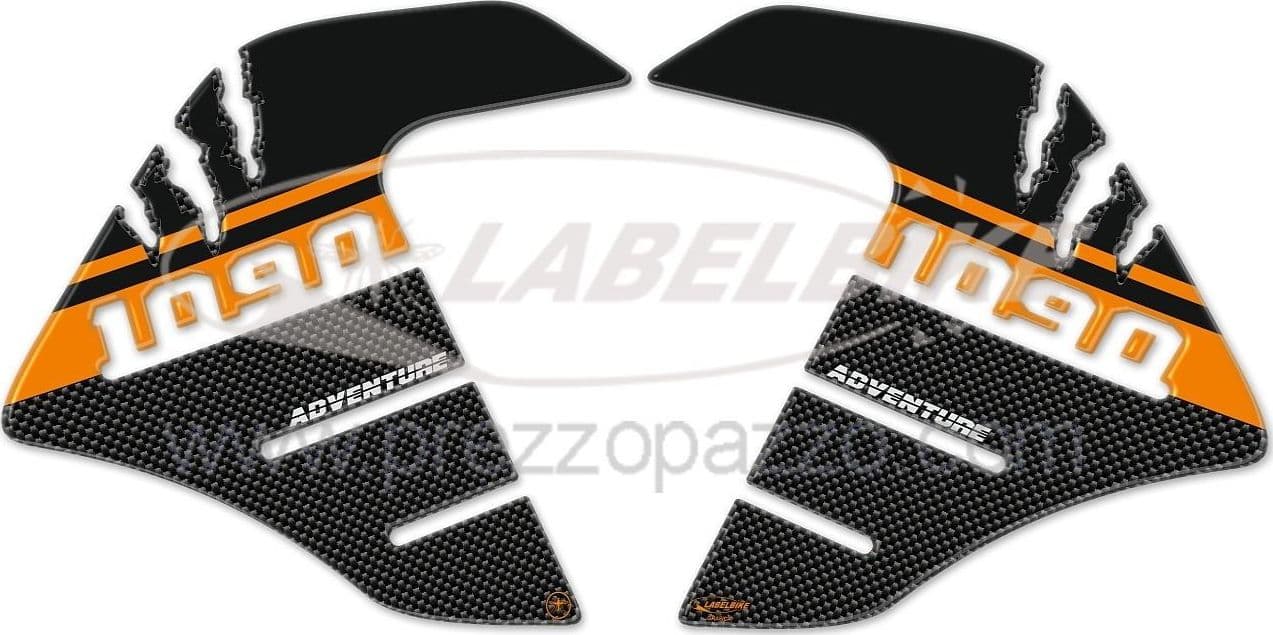 2 adesivi 3D PROTEZIONI LATERALI SERBATOIO compatibile per MOTO KTM 1090 ADVENTURE - 2